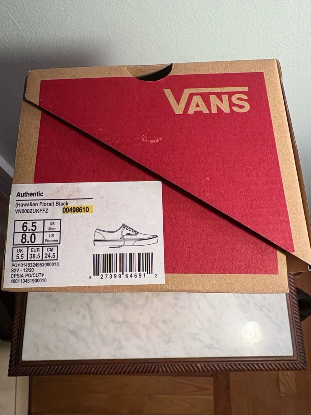 Vans Authentic Hawaiian Floral Black Canvas Women’s 8 Men’s 6.5 New in Box